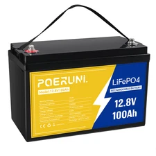 12V 100Ah LiFePO4 Battery Deep Cycle Lithium Iron for RV Solar System Camper