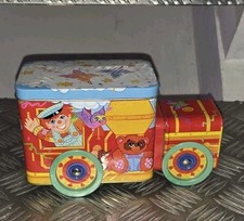 Retro Tin Train Rolling Storage Tin Vintage 1980&rsquo;s For Display Set Prop Avon