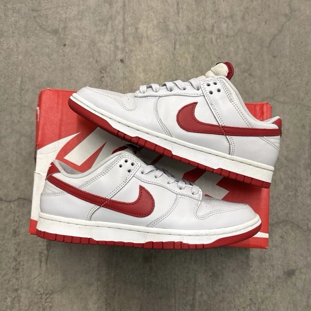 Nike Dunk Low White Varsity Red for Sale | Authenticity Guaranteed