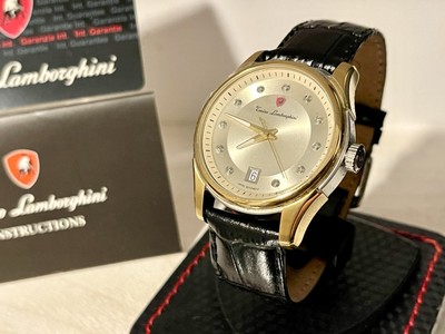 Tonino Lamborghini EN035DL.306 Unisex Watch Black Face with Diamonds Gold Plated