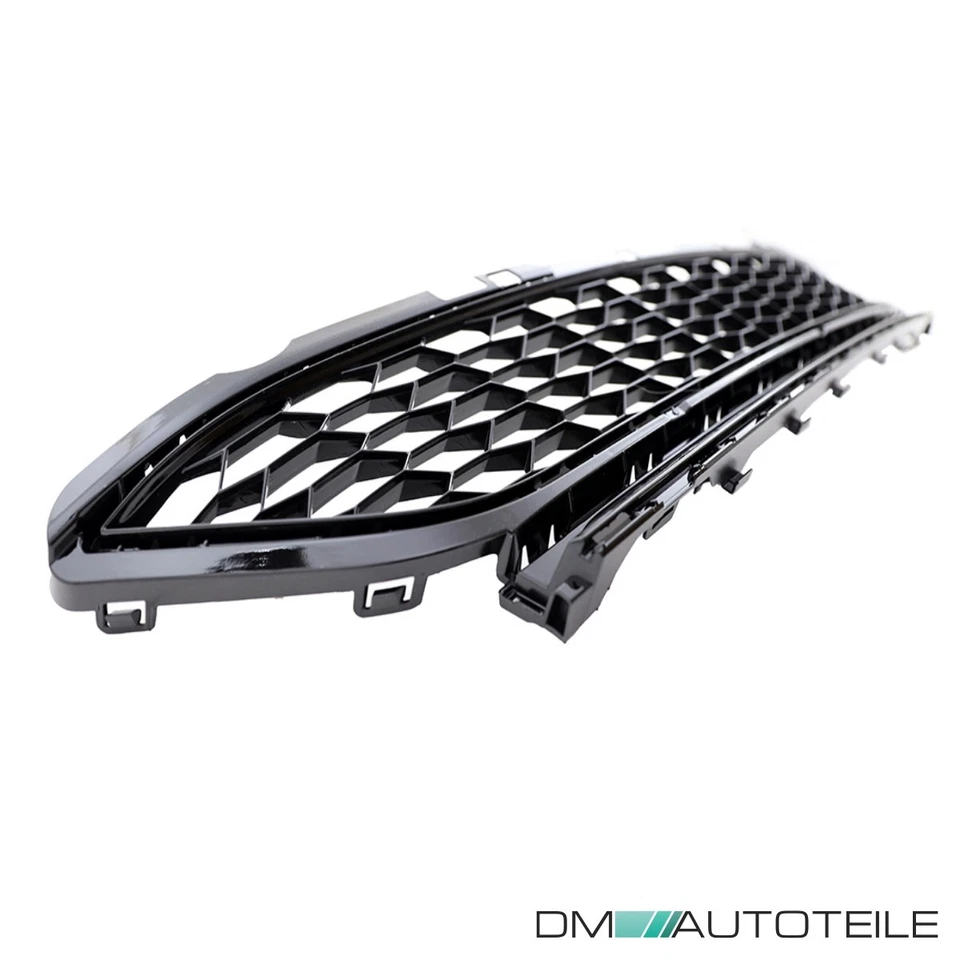 Bumper Grille Set 3pc Gloss Black Fits VW Golf 7 GTI GTD 2017-2020 - Image 3 of 4