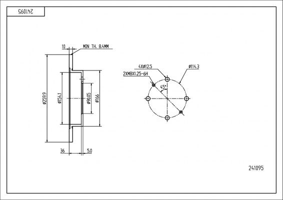 2X Hart 241 095 Bremsscheibe FüR Mitsubishi Proton Volvo-image