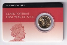 AUSTRALIAN: 2019 $2 JODY CLARK (JC) FIRST YEAR OF ISSUE UNC COIN ON CARD #PL450