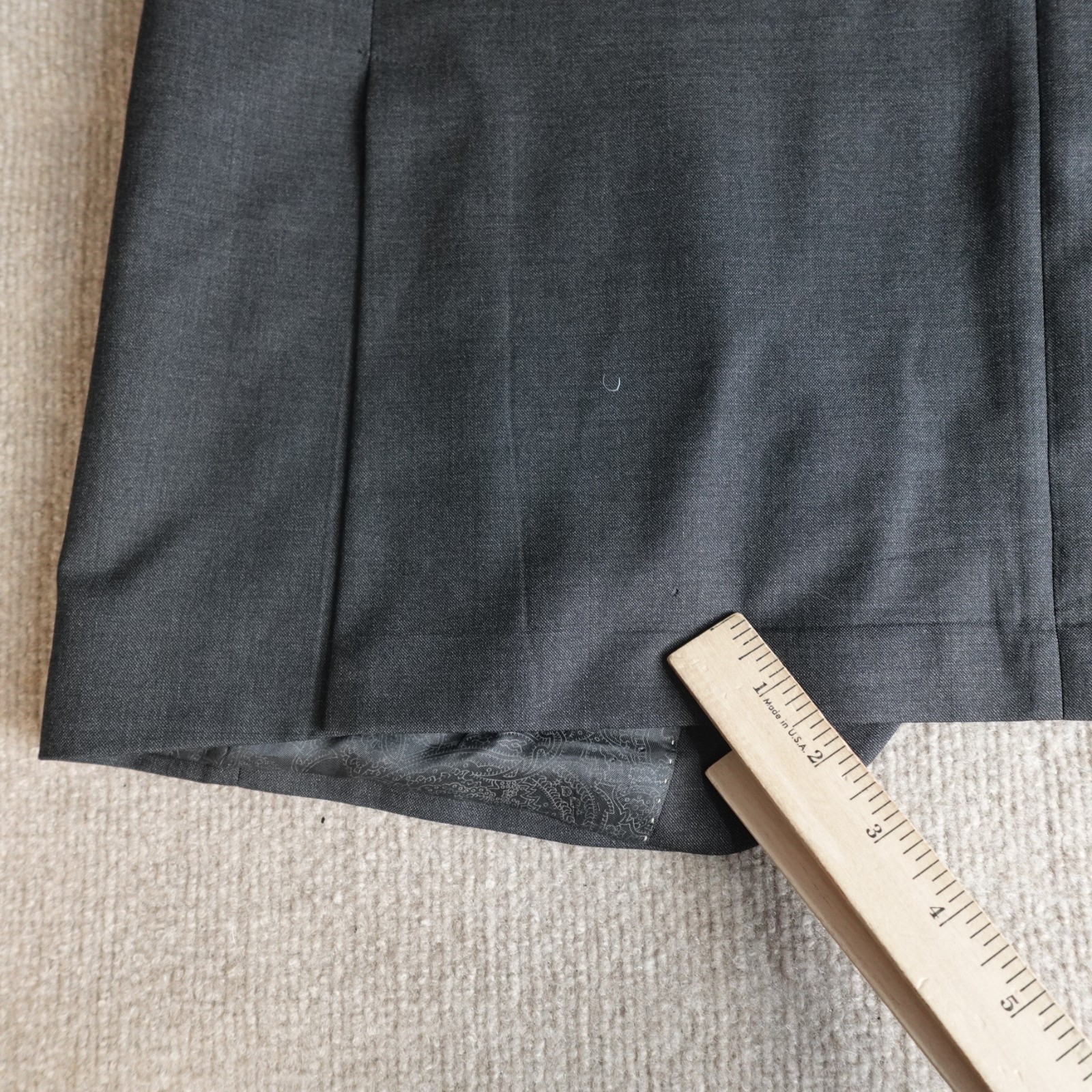 Jack Victor Jacket 44R Gray Solid Vitale Barberis… - image 13