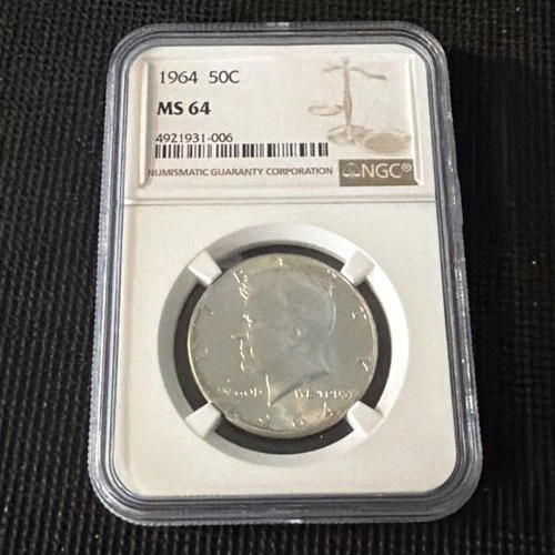 1964 Kennedy Half Dollar | 50c | NGC Certified | MS64 | Estate Coin