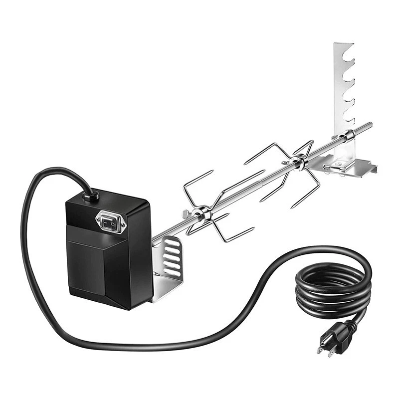 Universal BBQ Grillspieß Set 117 cm Rotisserie Drehspieß Edelstahl mit Motor Set - Bild 3 von 4