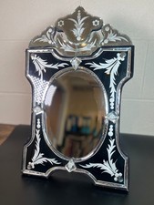 Vintage Antique Style Venetian Dressing Table Or Wall Mirror 50cm High