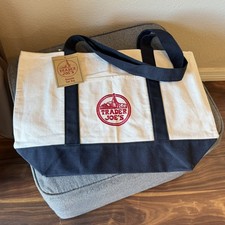 Trader Joe’s Canvas Tote Shopping Bag - LARGE NAVY BLUE - NEW with TAGS