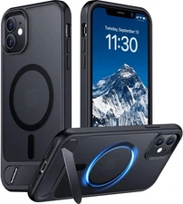 Temdan Magnetic Compatible with iPhone 11 Phone Case, [Built-in Invisible Kickst