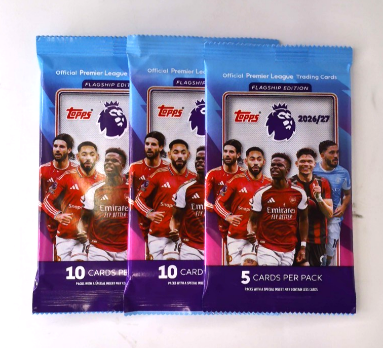 Topps Premier League 2027 Eco Pack; 25 trading cards inc 2 exclusive - NO BOX