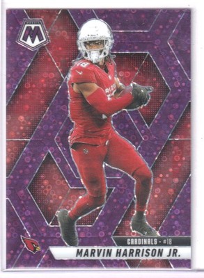2025 Panini Mosaic #29 Marvin Harrison Jr. Mosaic No Huddle Purple #/50