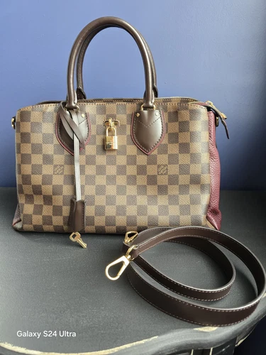 LOUIS VUITTON（LV） Autentica borsa a tracolla Louis Vuitton Bordeaux Normandia Damier Ebene