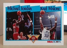 1991-92 Hoops League Leaders *Scoring* Michael Jordan & Karl Malone #306 JAZZ
