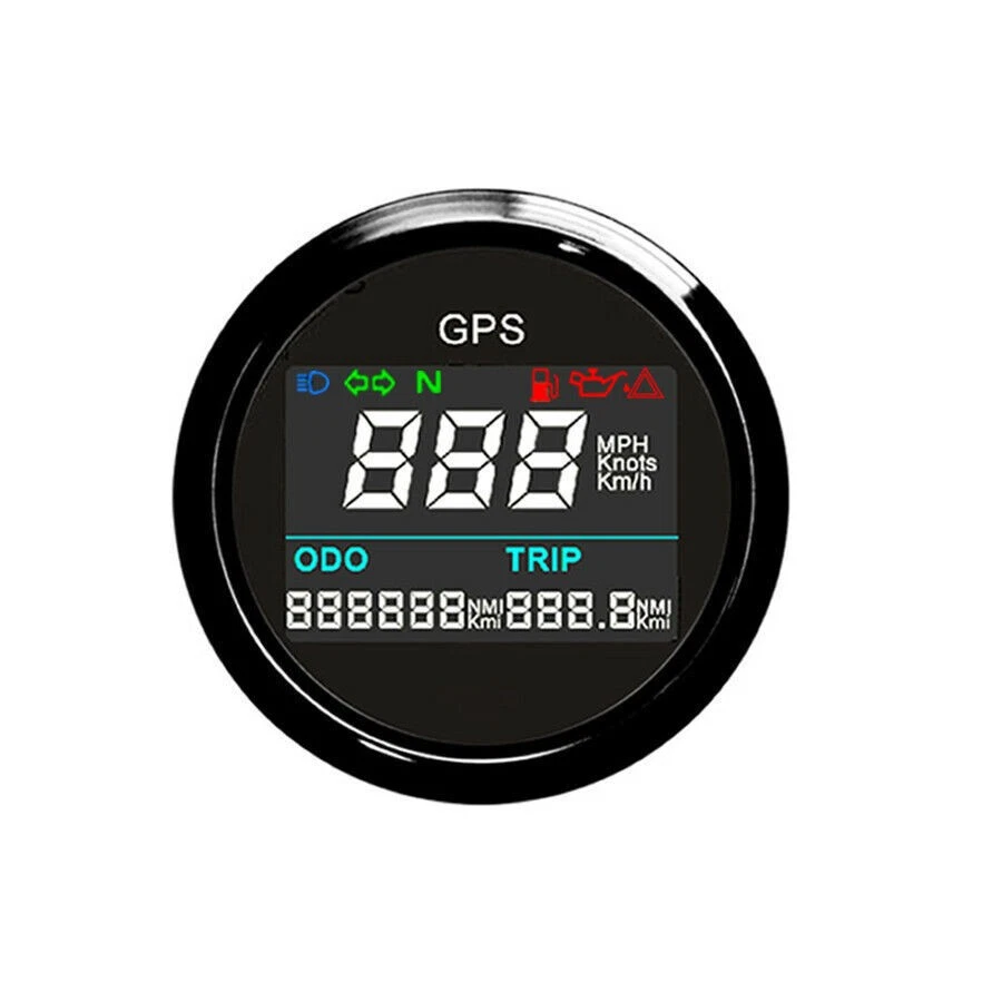 52mm Waterproof GPS Digital Speedometer Odometer Gauge for Motorcycle Car Truck - Image 2 of 4