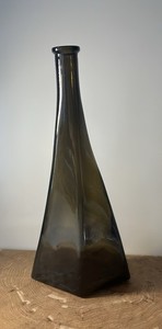 O. Frey & Co. Interlocking Glass Carafe Signed Paco Mid Century Modern Glass