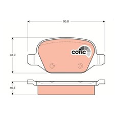 Satz Bremsbeläge Bremsklötze hinten für Alfa Romeo 147 937 156 932 GT | 96220