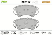 Bremsbelagsatz Scheibenbremse Vorne Valeo 302117 FÜR Chevrolet Opel Saab