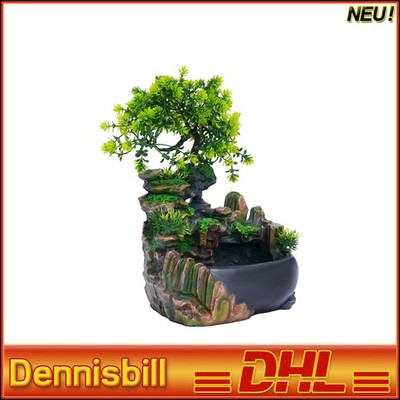 Zimmerbrunnen Wohnzimmer Wasserfall Tischbrunnen Desktop Bonsai Ornamente DE