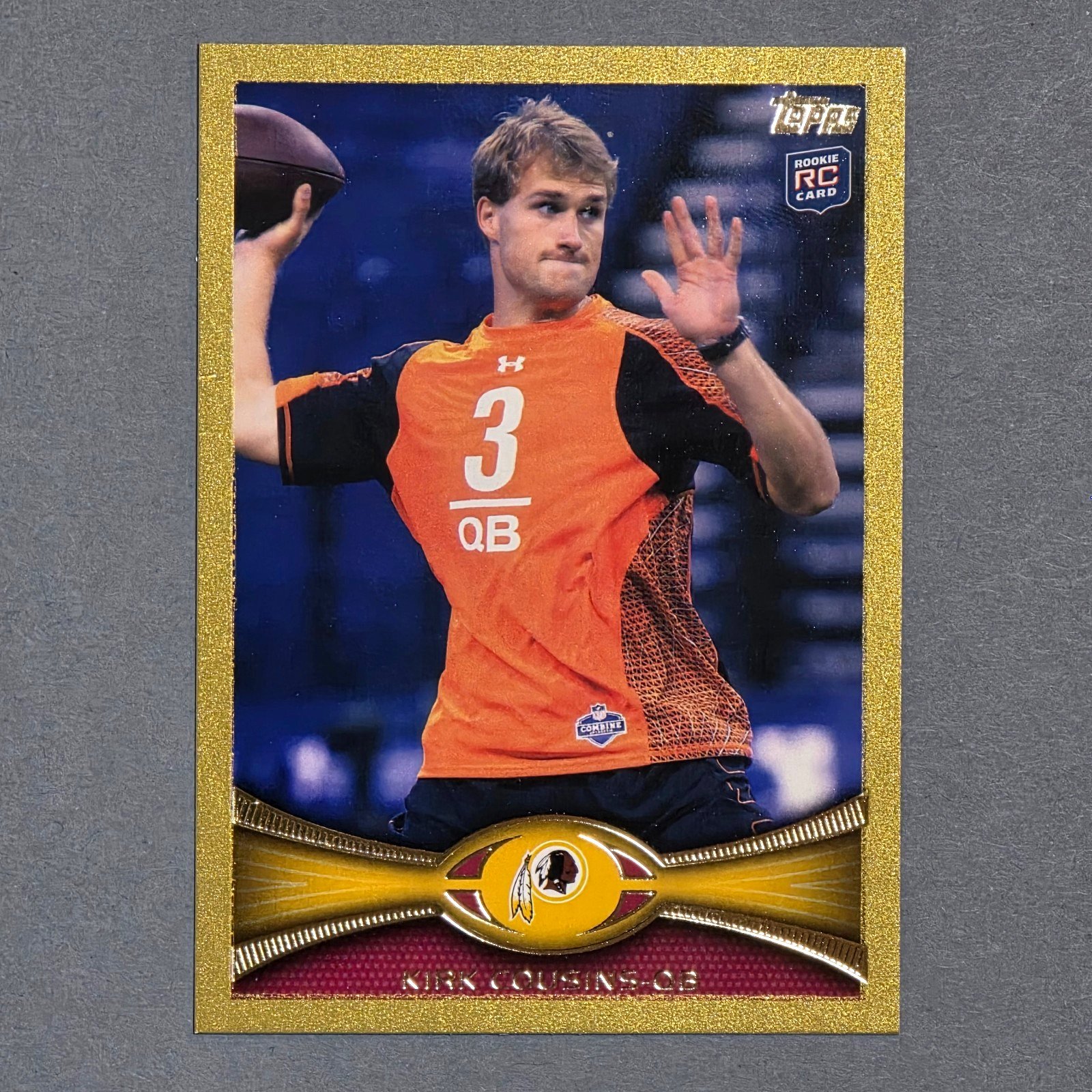 2012 Topps #326 Kirk Cousins RC - Gold Border SP #d/2012 Redskins Rookie