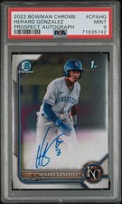 2022 BOWMAN CHROME PROSPECT AUTOS #CPAHG HERARD GONZALEZ PSA 9 AUTO