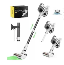 Moosoo Cordless Vacuum Cleaner S5, 55 mins max runtime, 23KPa , White 