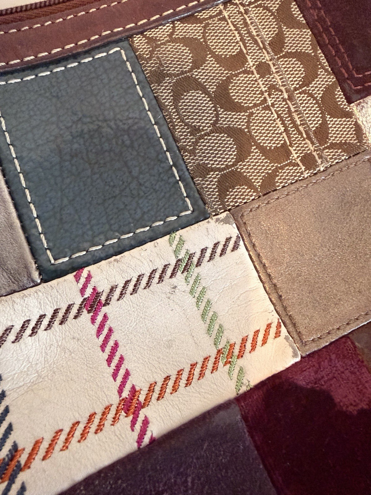 Coach Signature Patchwork Multicolor Crossbody Ba… - image 6