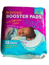 Sposie Booster Pads Overnight Diaper Doublers - 32 Count - Fits N, 1, 2 & 3