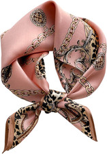 27.5" Mulberry Silk Feeling Head Scarf Women's Square Neck Satin Gift