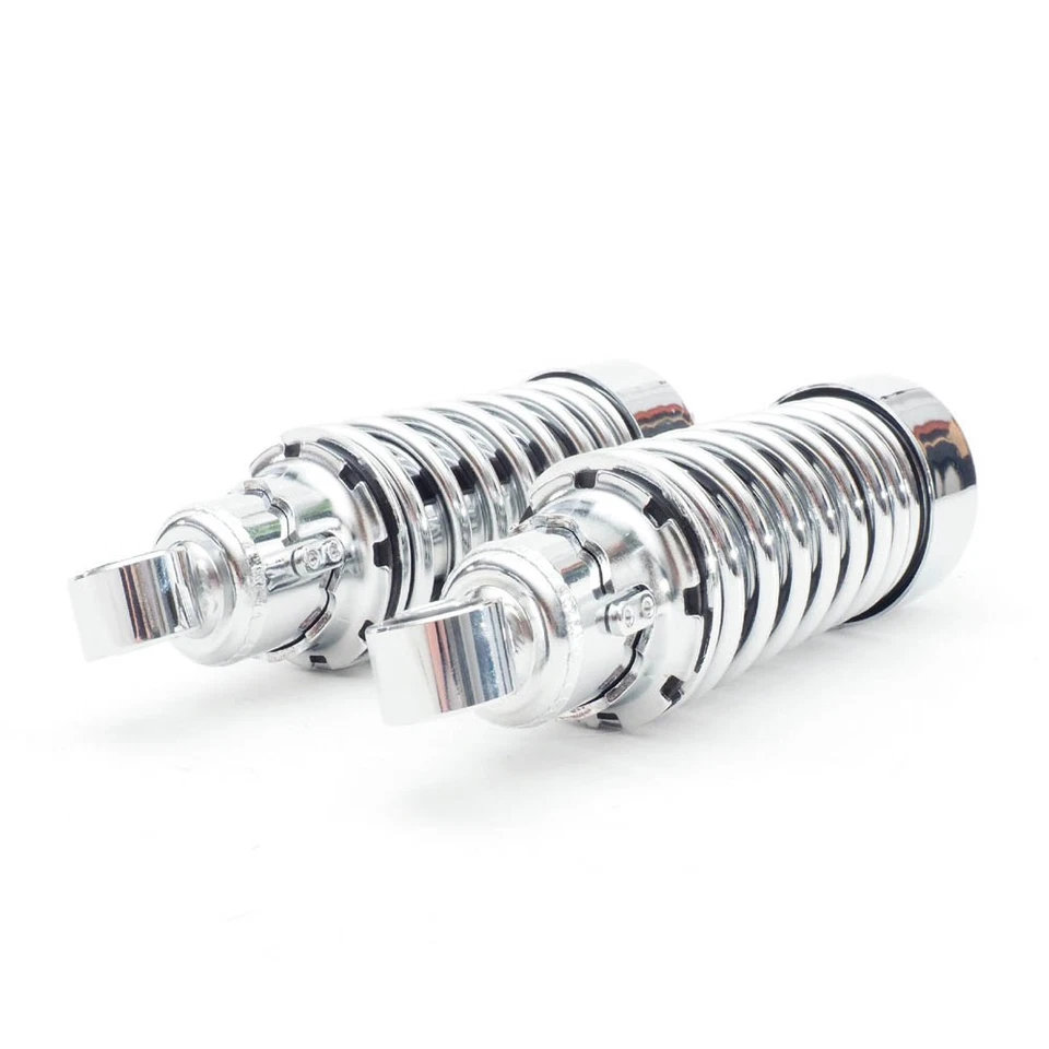 Paire De Amortisseurs 10,5" Chrome Pour Harley-Davidson Sportster 883 1200 XL - Photo 3/4