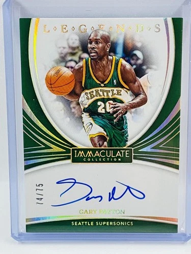 2023-24 Panini Immaculate Gary Payton Legends Auto #74/75