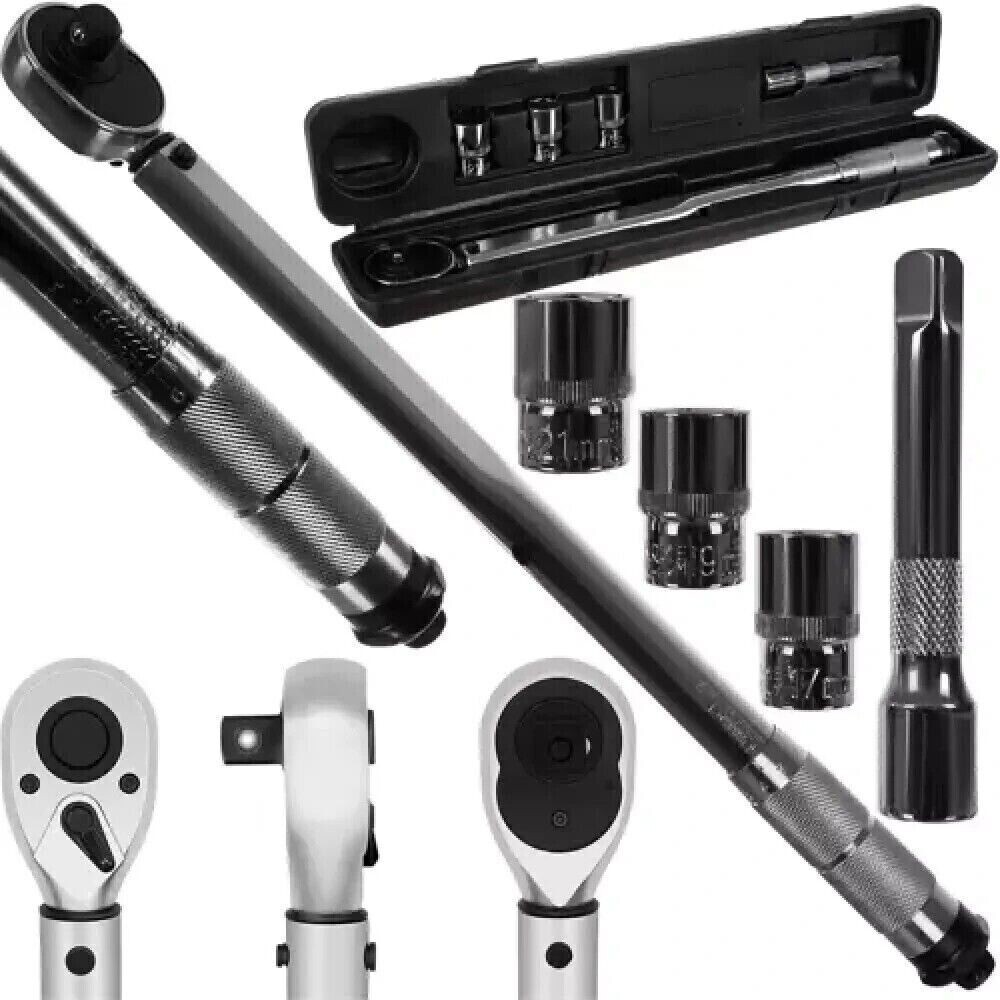 Chiave Dinamometrica 1/2" con Cricchetto 28-210 Nm Prolunga per Pneumatici 
