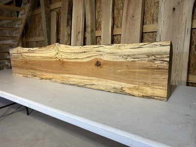 Spalted Maple Mantle/Rustic Mantel Piece/Figured Wood/Live Edge Spalted Maple