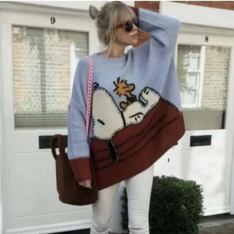 Zara Limited Edition Peanut Snoopy Oversized Jumper UK 10 12 14 16 18 NO RETURNS
