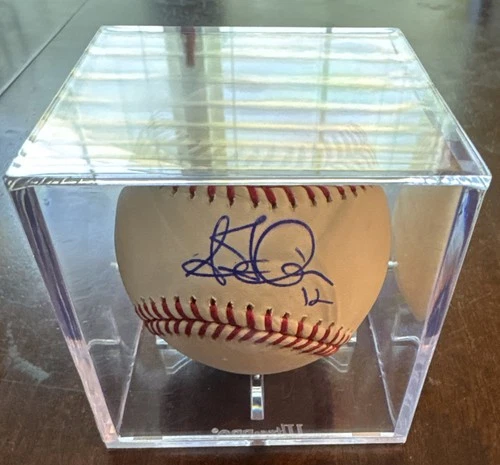 Steve Finley Autograph Baseball MLB COA Fan Fest All Star Week DC 2018