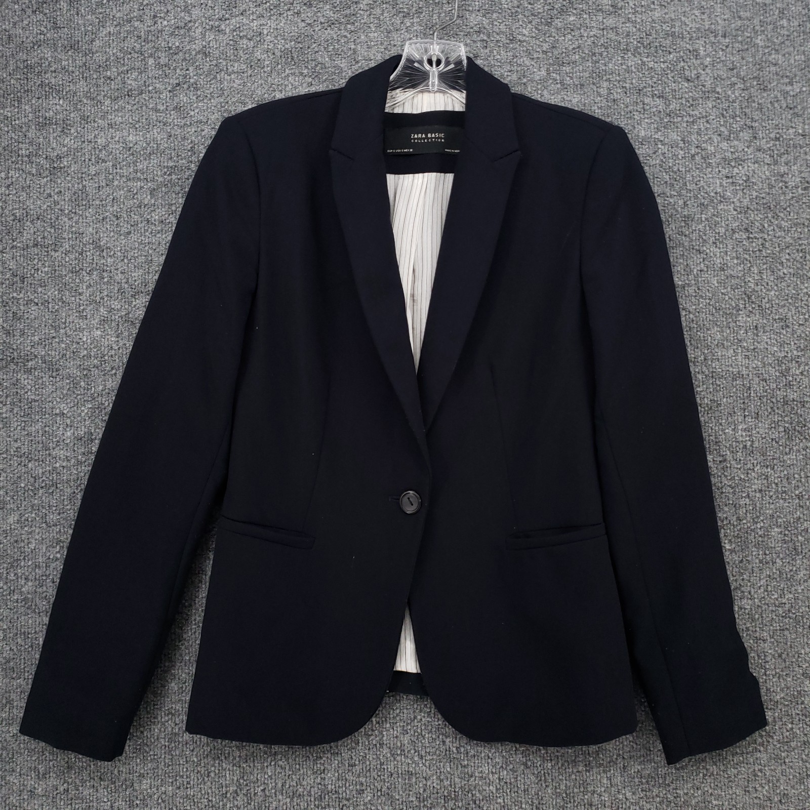 Zara Basic Collection Blazer Womens Small Navy Bl… - image 1