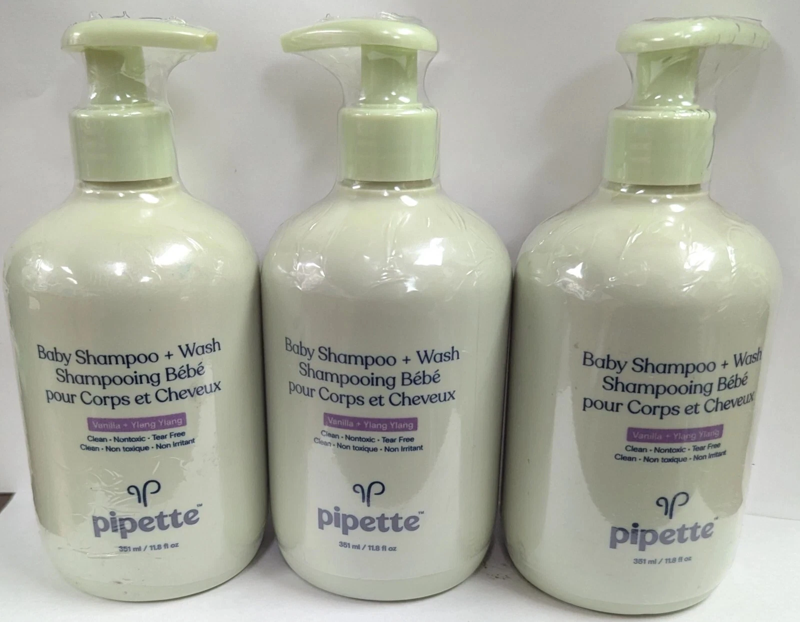 Pipette Baby Shampoo Wash Vanilla + Ylang Ylang 11.8 FL OZ EA SEALED 3 PACK
Opens in a new window or