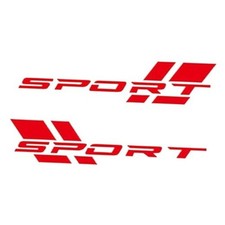Car Sport Letter Logo Decal, Reflective Vinyl Decal Sticker for Car 2PCS Red
