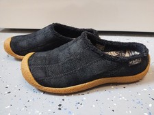Keen Women's Size 6.5 Black Quilted Fabric Comfort Clogs Slides Mules Shoes EUC