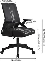 BüRostuhl Ergonomisch HöHenverstellbar Netzbespannung LordosenstüTze 360°