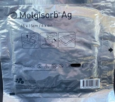 Melgisorb Ag 6x6 Dressing - 10 Dressings Total - No Box - Exp: 10/19/26