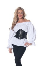 Renaissance Long Sleeve White Blouse Adult