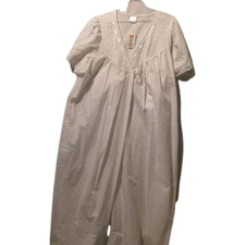 Vtg Sexy Victorian Style Go Softly Nursing Gown Tie Sz Xl Breast Feeding Mom 