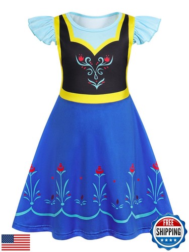 Sukyfecde Girls Princess Dresses Toddler Kids Costume Birthday Party Outfits