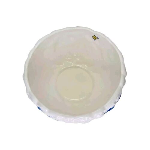 Spode Imperial Garden Large 9 3/4" Cauliflower Embossed Serving Bowl Salad Fruit - Picture 3 of 12