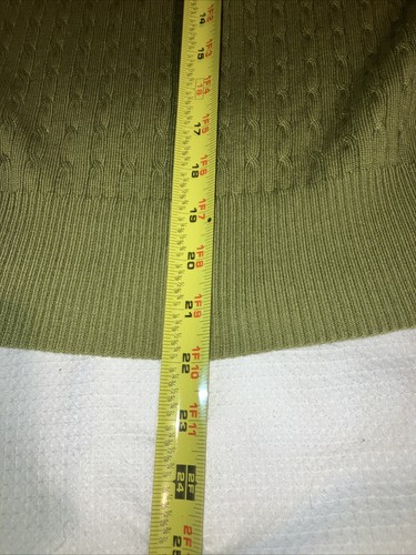 Liz Claiborne Women's Long Hoodie Knit XL Lightweight Green Cotton Nylon - Picture 9 of 10