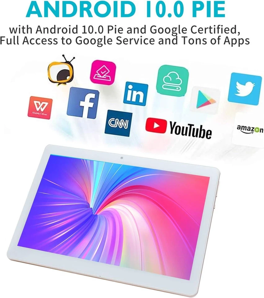 UCSUOKU 10 inch Tablet 4G LTE, Android 10.0 Pie, 64GB ROM, 4GB RAM - Image 4 of 4