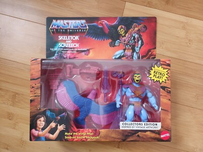 Masters of the Universe Origins Skeletor & Screeech US 2 Pack MISB painted face