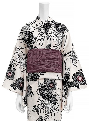 Japanischer Sommer Kimono Yukata Blumenmuster Kimono und Obi Set Damen "  - Bild 6 von 11