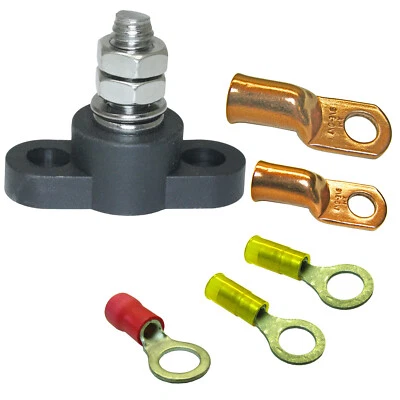 ADVANCE MCS ELECTRONICS 12v volt DC Battery relocating relocate power post stud ring lug junction block