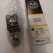 New Allen Bradley 800MR-A1D1 Small Round Push Button Flush Head Green Cap Ser A
